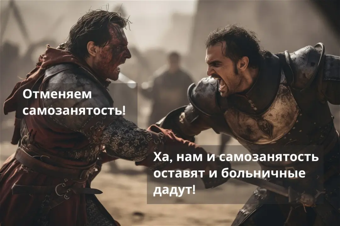 Бой двух мужчин в доспехах