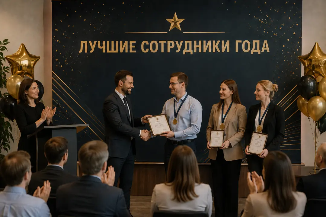 Руководство награждает лучших сотрудников