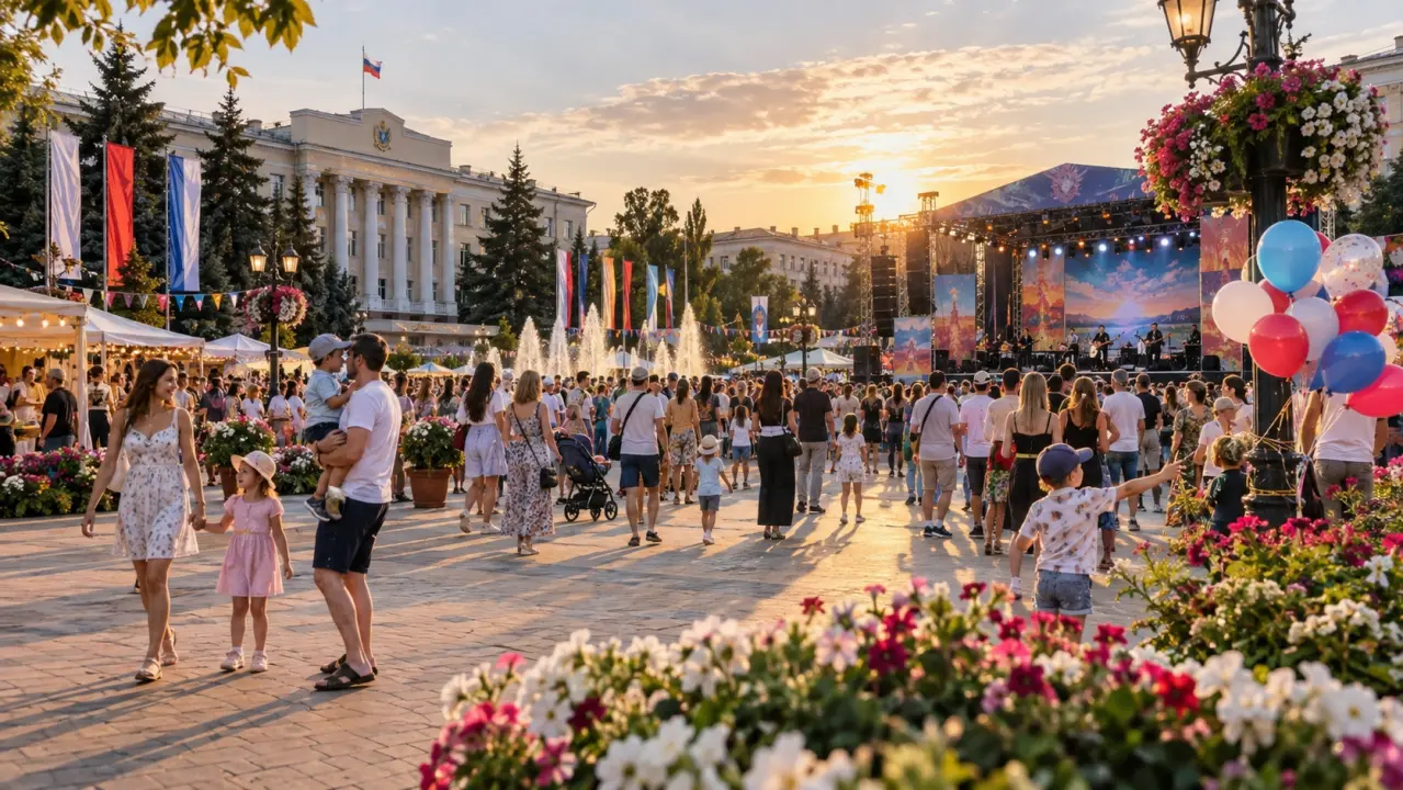 праздник на площади в Мелитополе